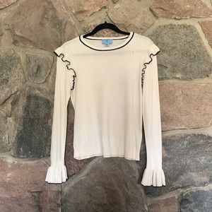 Ivory Frilled Long Sleeve Shirt
